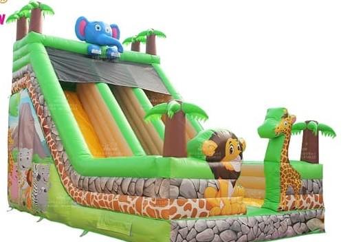 Jungle animals inflatable dry slide wss375 2 2
